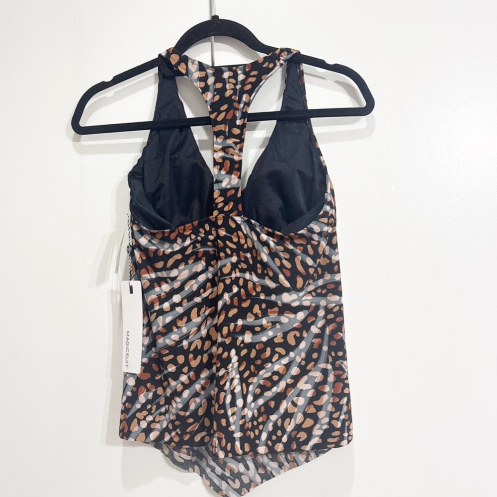 Magicsuit Taylor Leopard Racerback Tankini Size 10 NEW - Picture 5 of 5